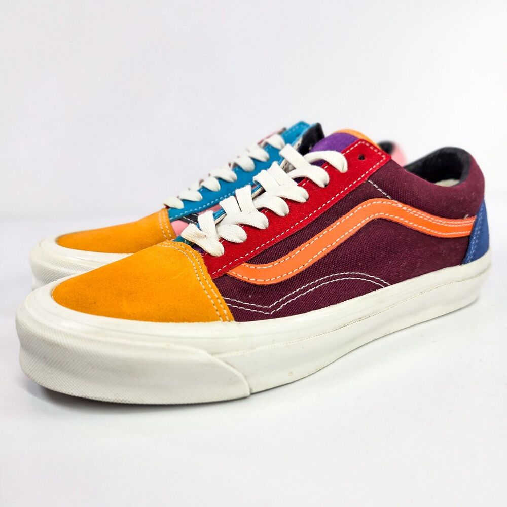Vans Old Skool LX OG Multi-Color Suede Canvas Sneakers Men’s 9.5 Women’s 11